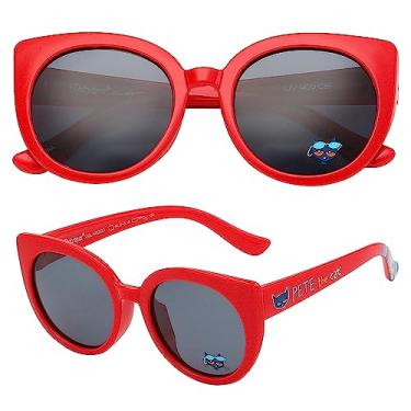Imagem de Óculos de sol infantil retrô polarizado infantil Pete the Cat – sem BPA, Pete the Cat | Red | Polarized Smoke