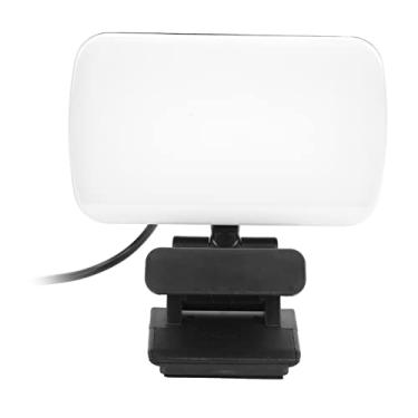 Imagem de Iluminação de Videoconferência Com Cabeça Rotativa de 360 ​​°, 3 Cores S, 20 Contas de LED, Recarregáveis ​​para Laptop e Webcam Uso