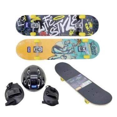Imagem de Skate 79x20cm c/ kit protecao c/ lixa wb09958 - WELLMIX
