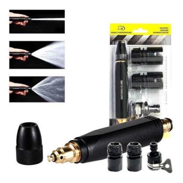 Imagem de Kit 3 Em 1 Bico Alta Pressão Para Mangueira + Conector Top - MULTIUTIL