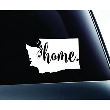 Imagem de Adesivo #3 Home Washington State Olympia símbolo decalque carro caminhão janela computador laptop (branco)