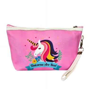 Imagem de Bolsa Necessaire Unicórnio Para Maquiagem Cosméticos Divisória Mala Vi