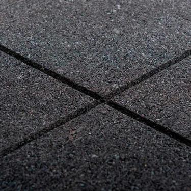 Imagem de Kit 04 Placas Piso De Borracha Fitness 0,50 x 0,50m 16mm Preto Ultra I