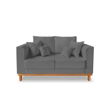 Imagem de Sofá Viena Beny 2 Lugares Linho Grafite - Madeira Prima Deccor