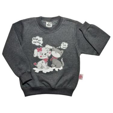 Imagem de Linda Blusa De Frio Moletom Flanelado Infantil Menina Kids - Paraíso d