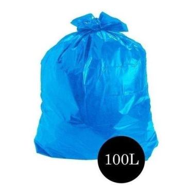 Imagem de Saco De Lixo Comum Azul M4 100lts Pct C/100 Un - HIGIPACK