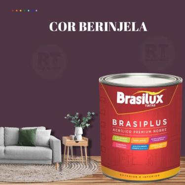 Imagem de Tinta de Parede Semi Brilho Roxo 800ml Brasiplus Acrilica Lavável. - B