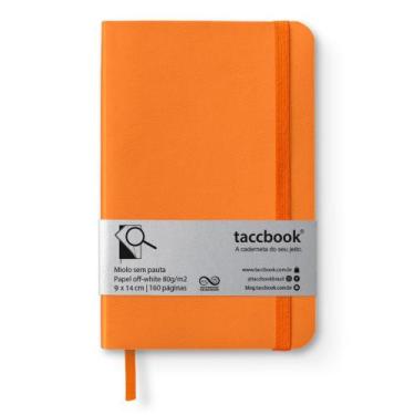 Imagem de Caderneta Sem pauta taccbook Laranja 9x14 Flex