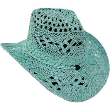 Imagem de Chapéu Country Verde Sertanejo Rodeio Shows Peão Cowboy Moda Boho - Ge