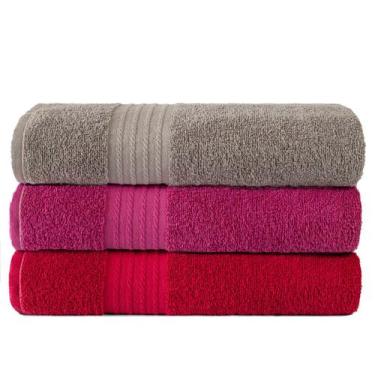 Imagem de Kit Com 3 Toalhas Banhão Luxo Gigante Nobre 75x150cm - Central Toalhas