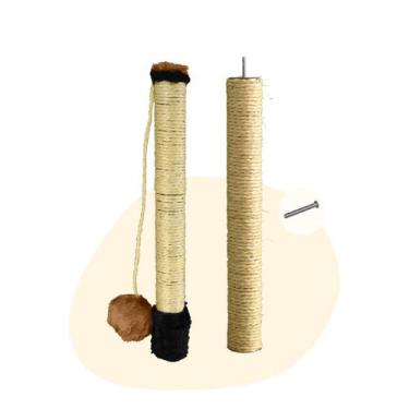 Imagem de Kit Postes Arranhador Gato Sisal e Brinquedo para Reposição 1 metro - 