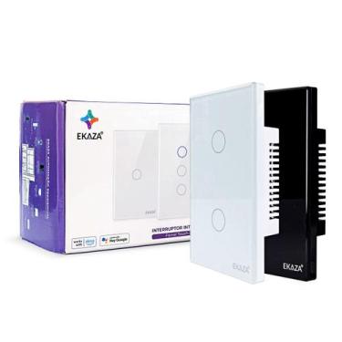 Imagem de Interruptor Inteligente Wifi 2 Botões Touch Smart Ekaza Alexa e Google