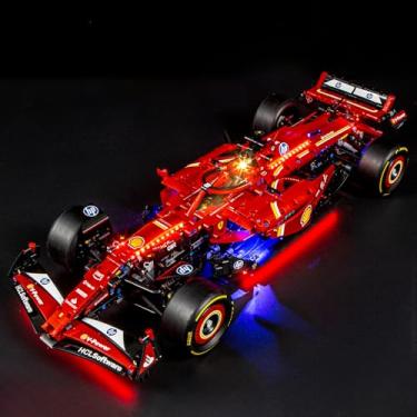 Imagem de LIGHTAILING Luz para carro Lego-42207 Ferrari SF-24-F1 – Kit de iluminação LED compatível com o modelo de blocos de construção Lego – O conjunto de modelos não está incluído