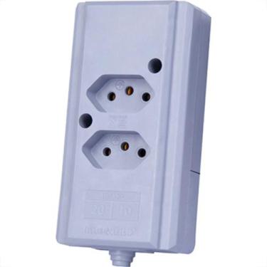 Imagem de Tomada Barra Intern.A Dupla 2P+T 20A Cinza - INTERNEED
