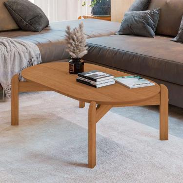 Imagem de Mesa de Centro Oval Lizz Cedro