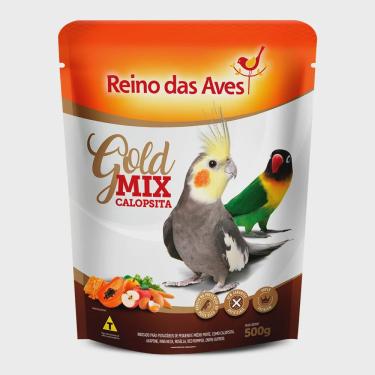 Imagem de Ração para Pássaro Reino das Aves Calopsita Gold Mix 500g