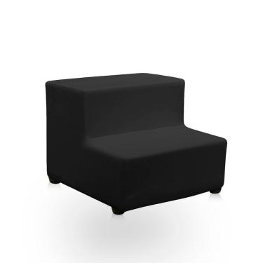 Imagem de Escada Escadinha 2 Degraus Para Maca Estetica Clinica Escada De Maca Suede Preto