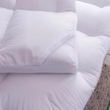 Imagem de Protetor De Colchão Pillow Top Cama Box Casal Macio Ortopédico ，Apropriado para a sala das crianças, o quarto e a outra cena, trazem a experiência do sono da qualidade(Queen,branco)