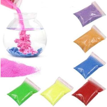 Imagem de Areia Colorida Escolar Quartzo Infantil 100 Gramas=2 Pacotes - agrog