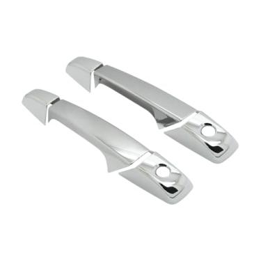 Imagem de SEGADEN Capa de maçaneta cromada compatível com CHEVROLET Silverado Suburban Tahoe Avalanche GMC Sierra Yukon Yukon XL Cadillac Escalade (2 portas com fechadura de passageiro) XG7655B