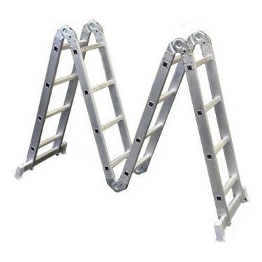 Imagem de Escada Articulavel 16 Degraus 4x4 Aluminio 4,48m Reisam