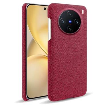 Imagem de Capa para vivo X200 PRO mini 5G,Capa desenhada em lona,Case Protetora Ultrafina com Empunhadura Macia,Design em Tecido Antichoque e Antiarranhões-Red