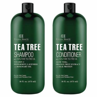 Imagem de Conjunto de shampoo e condicionador Botanic Hearth Tea Tree Oil 480 ml