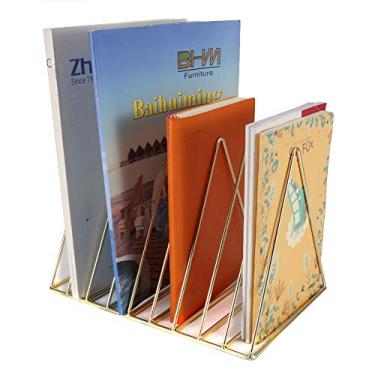 Imagem de Revistas de Livros de Estantes Desktop Ferro Multifuncionais Ferro. isto. pano.. úmido. e. fazer. ótimo. projeto. Suave. Durável .. cor. e. Desktop (Ouro)