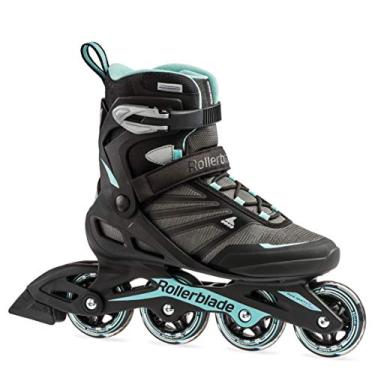 Imagem de Rollerblade Zetrablade Patins femininos adultos fitness em linha, preto/azul claro, EUA feminino 7, 1 unidade (pacote com 1)