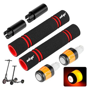 Imagem de ulip Extensor de guidão com piscas acessórios de scooter para Xiaomi M365 Pro Pro2 1S MI3 Ninebot ES1 ES2 ES3 ES4 E22 E25 E45 Scooters (Preto Laranja)