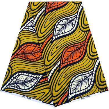 Imagem de HongyuAmy Tecido africano Ankara Print Kente 1 jarda cera africana (A8)