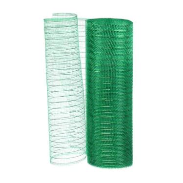 Imagem de PATIKIL Fita de malha decorativa, 25,4 cm x 25,5 m, rolo de fita metálica para decoração de guirlanda de árvore de Natal, verde