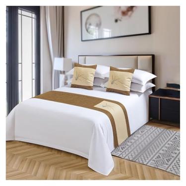 Imagem de Cachecol de corredor de cama de hotel, mantas de cama de luxo para os pés da cama, colchas, decoração de quarto, toalha de cauda, confortável, proteção de cama para solteiro, queen, tamanho king,