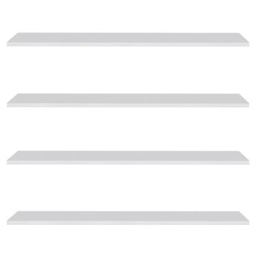 Imagem de Prateleira Flutuante Para Cozinha Kit 4 Suporte Invisível 68cm Yara Branco - Lumil