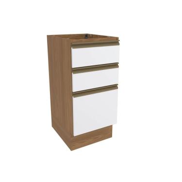 Imagem de Balcão 3 Gavetas Kappesberg Celeste 100% Mdf Nogueira-branco 40cm