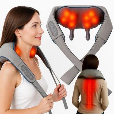 Imagem de Massageador Elétrico Portátil Colete Pescoço Cervical Lombar Ombros Sh