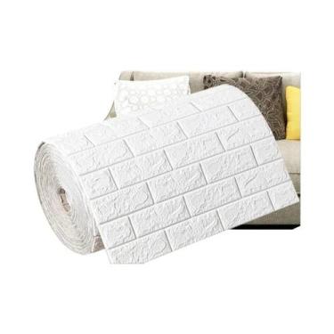 Imagem de Papel De Parede Autoadesivo Com Padrão De Tijolo 3D À Prova D'água 70 