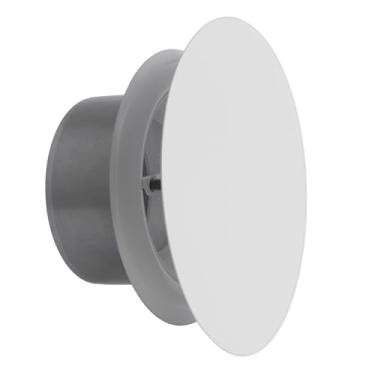 Imagem de TURvent Difusor de metal branco de 10 cm - Ventilação ajustável para parede - Capa de duto de teto com placa frontal - Válvula universal para exaustão e fornecimento de ar - Capas de ventilação