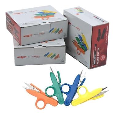 Imagem de Kit 36 Unidades Tesouras Arremate Linha Fio Costura TC-801 Golden Eagle 12Cm Aço Inox Qualidade Cabo Emborrachado Ergonômico, Esta Tesoura Oferece Cortes Precisos E Um Manuseio Confortável