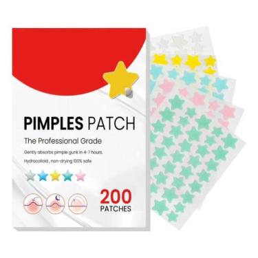 Imagem de 200x Adesivos P/ Acne Seca Espinha Inflamada - Estrelas - miemay
