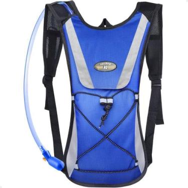 Imagem de Mochila Hidratação Bolsa 2L Para Água Ciclismo Cor Azul - Lorben
