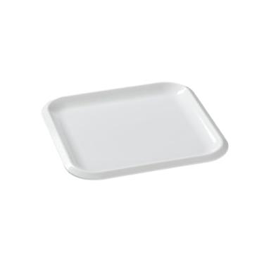 Imagem de Prato quadrado de imitação de porcelana vitrificada estilo nórdico para banquete de hotel - borda de tambor de 26,7 cm