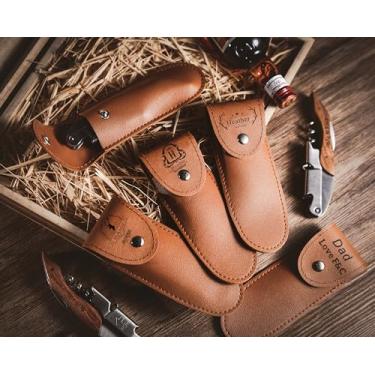 Imagem de Abridor de vinho saca-rolhas personalizado, cabo de madeira gravado, padrinhos, presente de aniversário, dia dos pais (apenas abridor de garrafa)