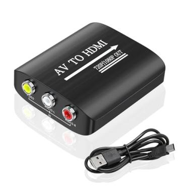 Imagem de LBSC Conversor AV para HDMI, RCA e adaptador composto para vídeo digital 1080p/720p, Plug & Play, sem necessidade de driver, suporta PAL/NTSC/SECAM, saída de vídeo HD para TV, CVBS, DVD, VCR