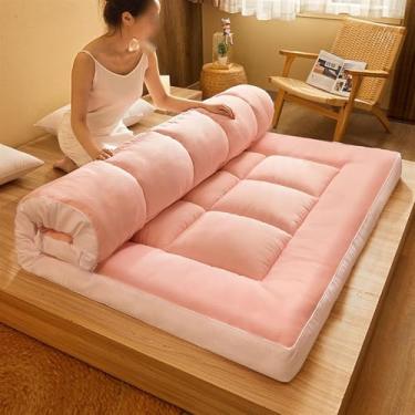 Imagem de Colchão De Chão Japonês Acolchoado Engrossar Tatami Mat Almofada De Dormir Dobrável Roll Up Almofada De Dormir Colchão Acolchoado Para Sofá De Acampamento, 001, 6, 180 * 200CM