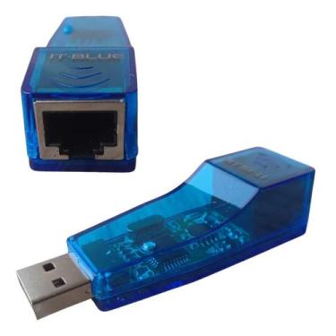 Imagem de Adaptador Placa de Rede Lan Externa RJ-45 x Usb 2.0 100 Mbps - IT-BLUE