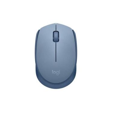 Imagem de Mouse Sem Fio Logitech M170 Azul Claro com Design Ambidestro
