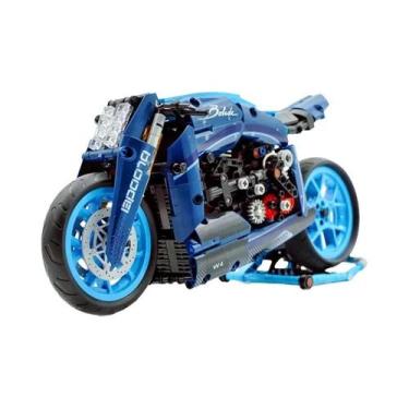 Imagem de Blue Diavel Concept Motocicleta Blocos De Construção 986 PCS Veículo T