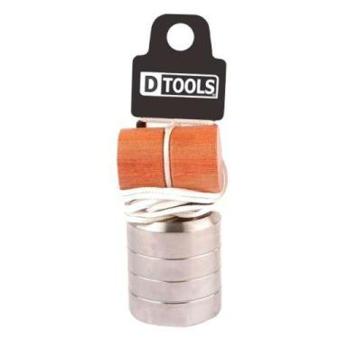 Imagem de Prumo de Aço 300g com Corda de Nylon 2m e Calço em Madeira - DTOOLS