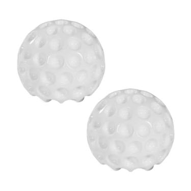 Imagem de Ioensy 2x Tampas de Cerâmica para Parafusos de Vaso Sanitário, Decoração de Vasos Sanitários, Diâmetro do Furo 0,66 polegadas, Decoração para Casa, Tampas, Branco